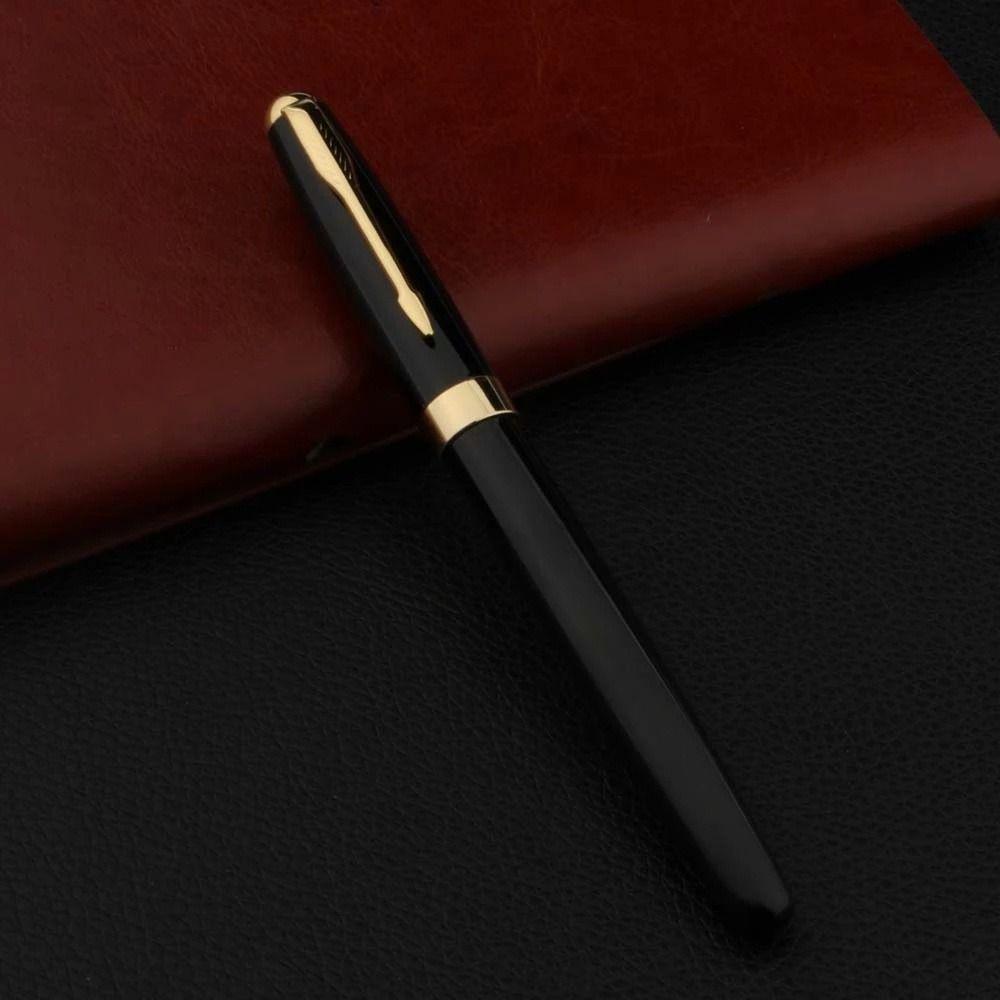 Quality Black Golden Business Student Metal Writing Pens Fountain Pen Inking Pens Signature Pen