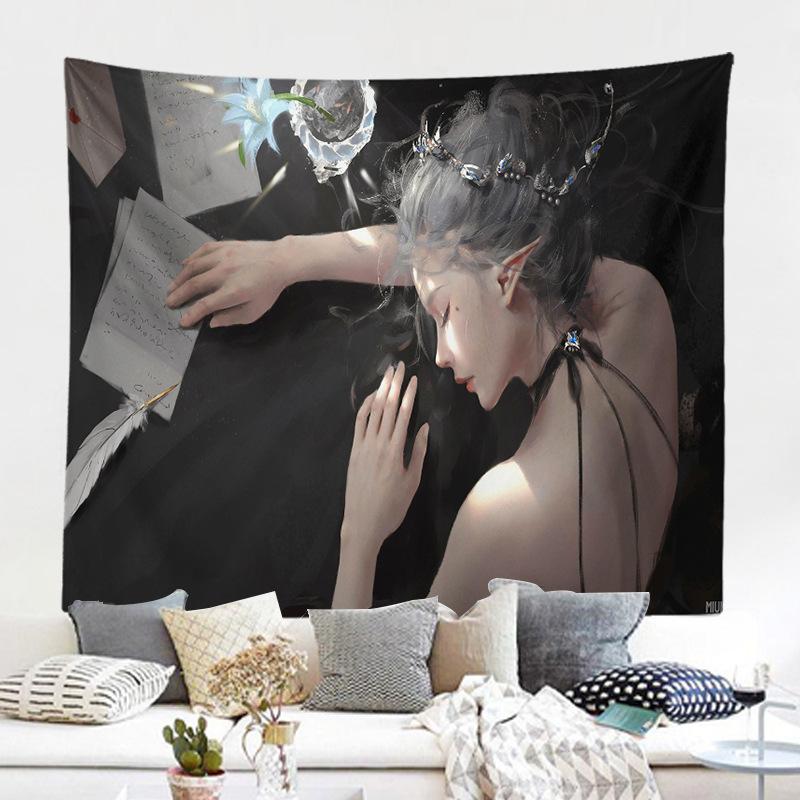 Фон настенная ткань гобелен живопись персонаж мультфильма призрак нож фреска гобелен декоративная живопись