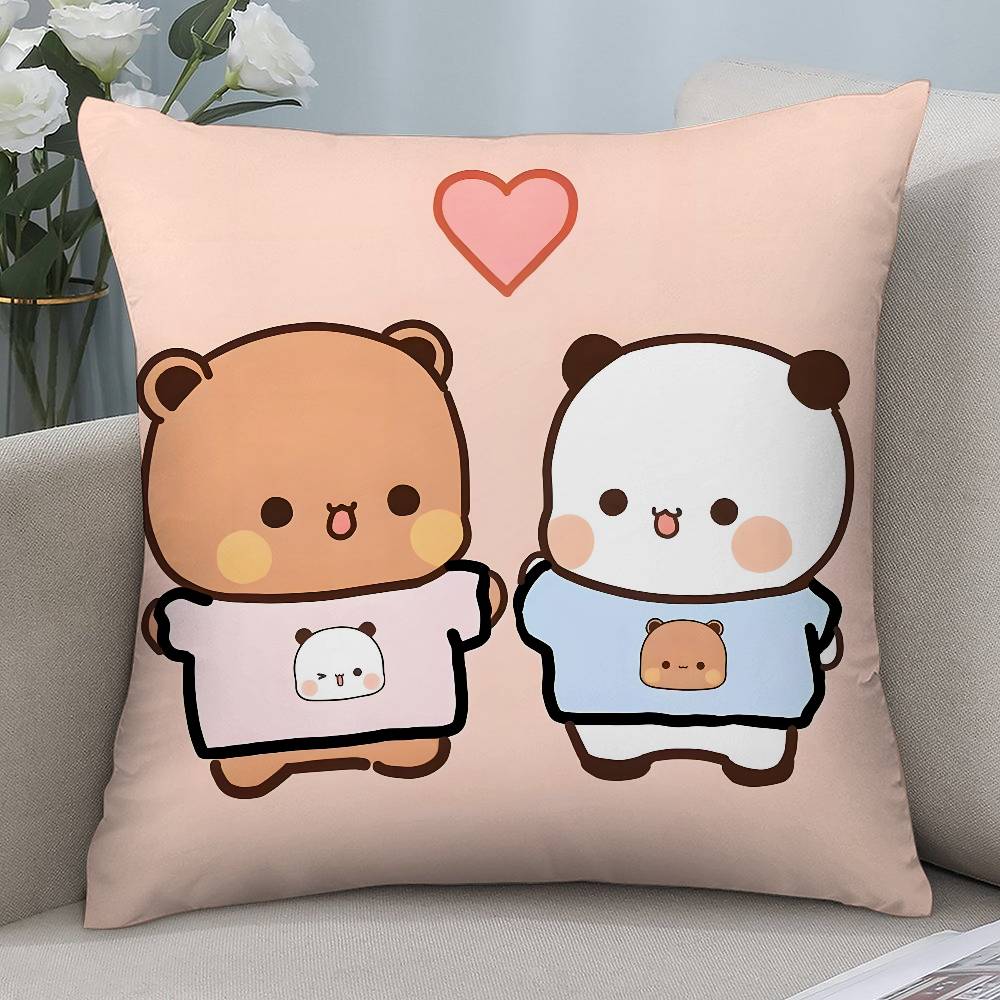 Cartoon Cute Bubu Dudu Pillow Case Short plush Doublesided Print Square Throw Pillow Covers Sofa Home Cushion Decor