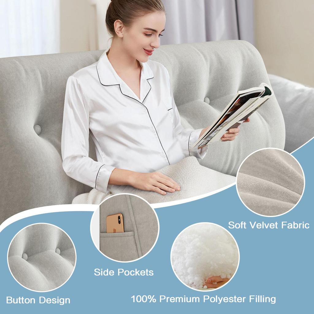 Подушка-клин для изголовья, подушка-валик для изголовья со съемным чехлом, подушки для тахты, двухъярусной кровати для сидения, чтения или работы в постели