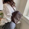 Anti-splash Water Square Underarm Bag Large Capacity Solid Color Shoulder Bag Shopping
