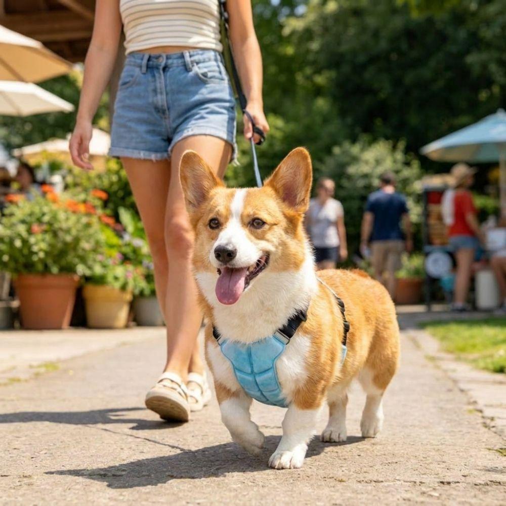 Padded Design Pet Cooling Vest PCM Technology Dog Cooling Harness Pet Ice Vest Summer Use