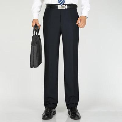 Мужские плотные прямые брюки без глажки в стиле business casual