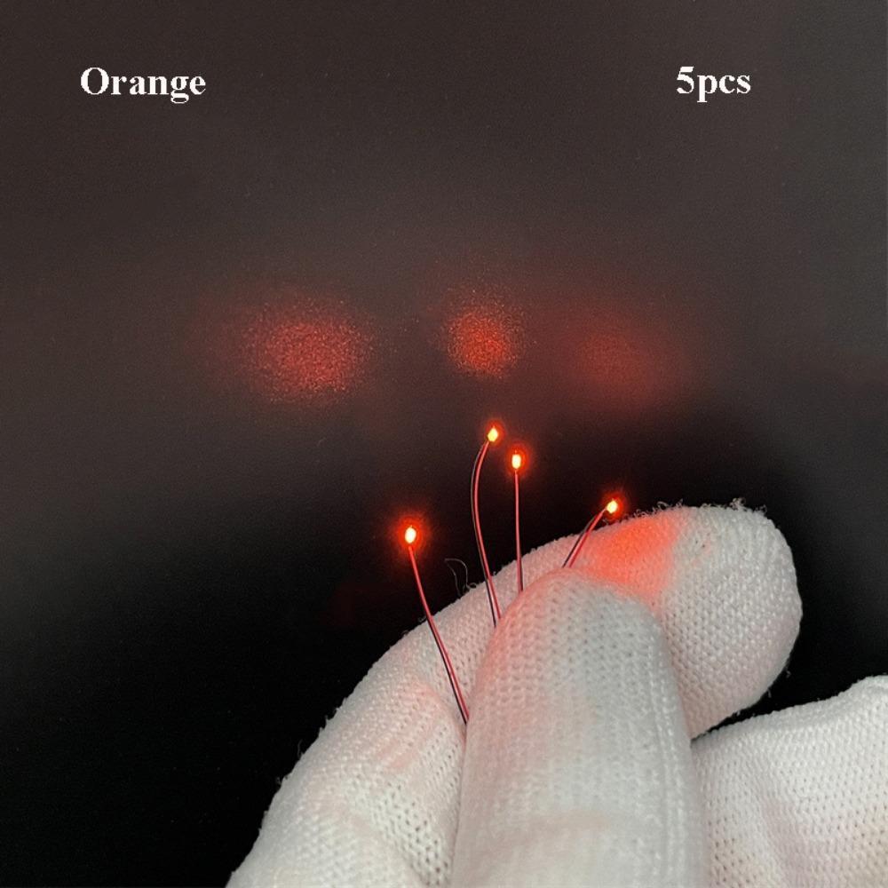 5pcs 0603 Models Car Modification Lights DIY Materials Led SMD Wires Red Black Line  For Model Train
