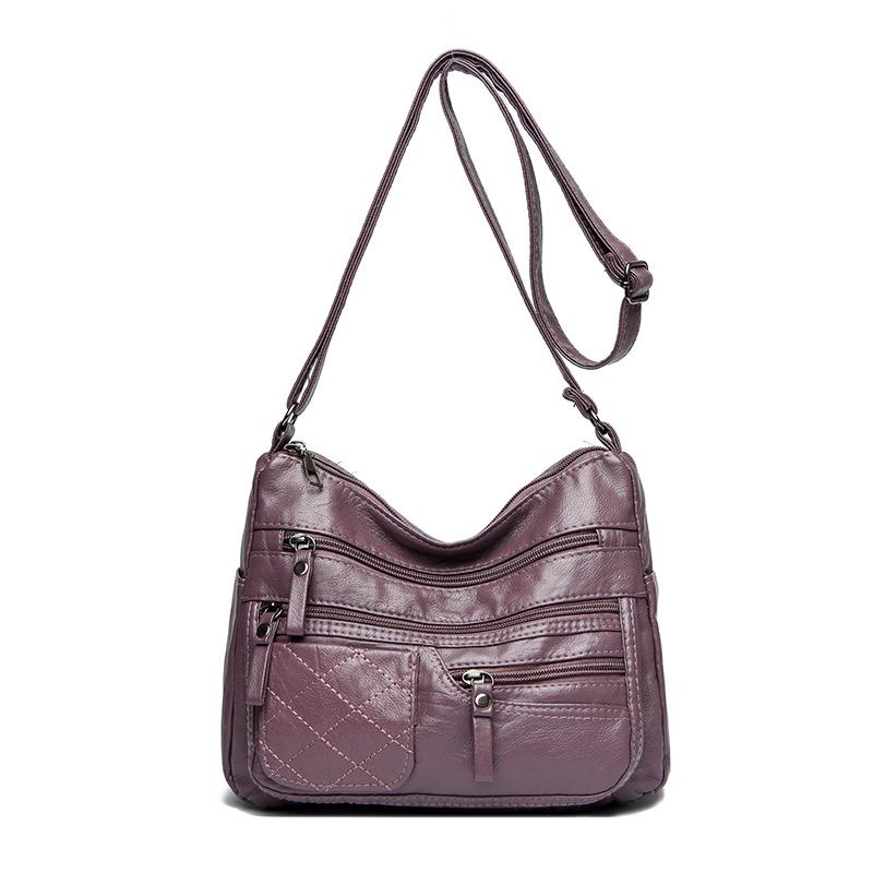 Большая вместительная сумка через плечо женская сумка через плечо многослойная ПУ сумка для мам среднего возраста