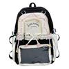 2025 Women's Color Block Ballet-Style Ruffled Lace Ita Backpack for Junior and High School Students