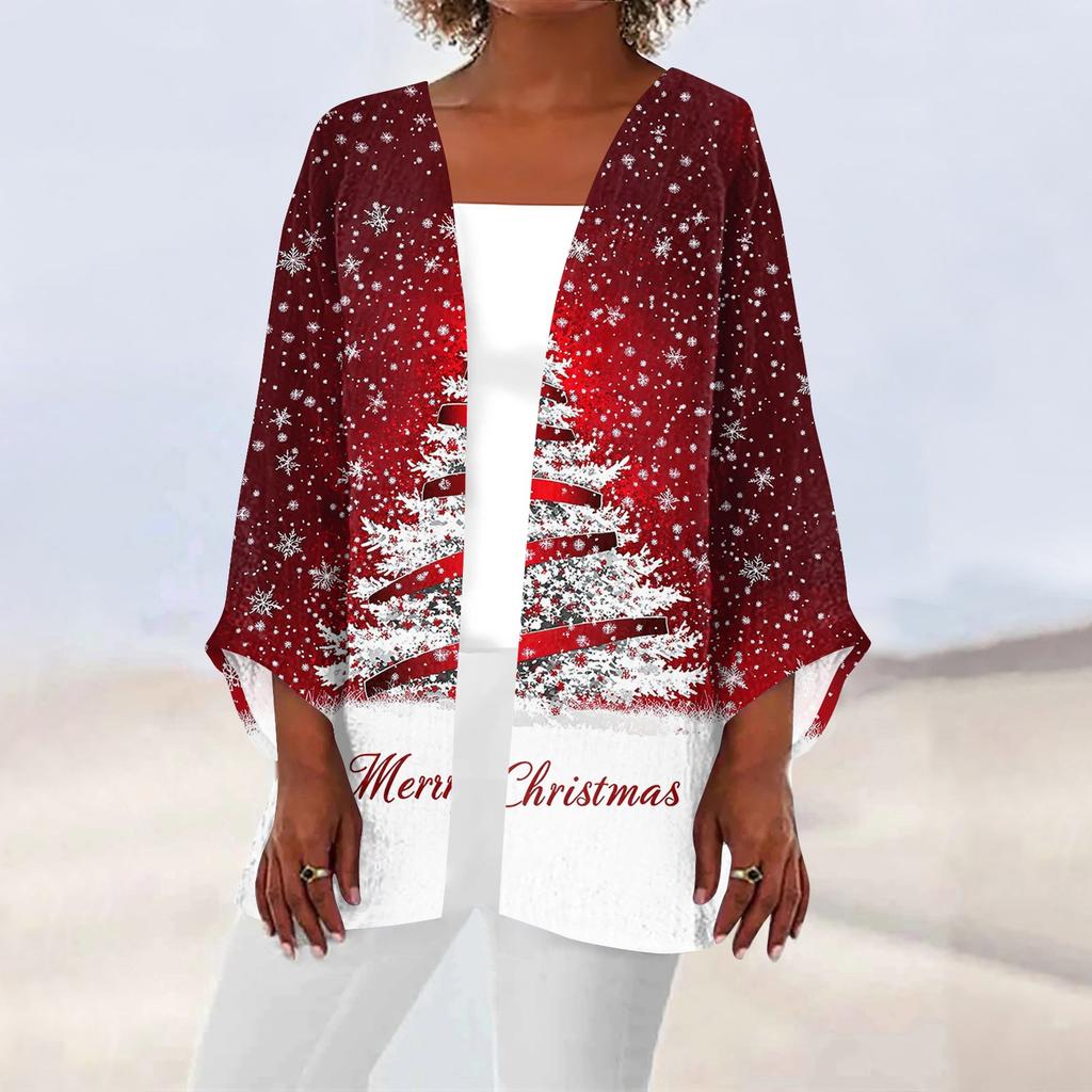 Женская повседневная модная легкая куртка средней длины с принтом, кардиган