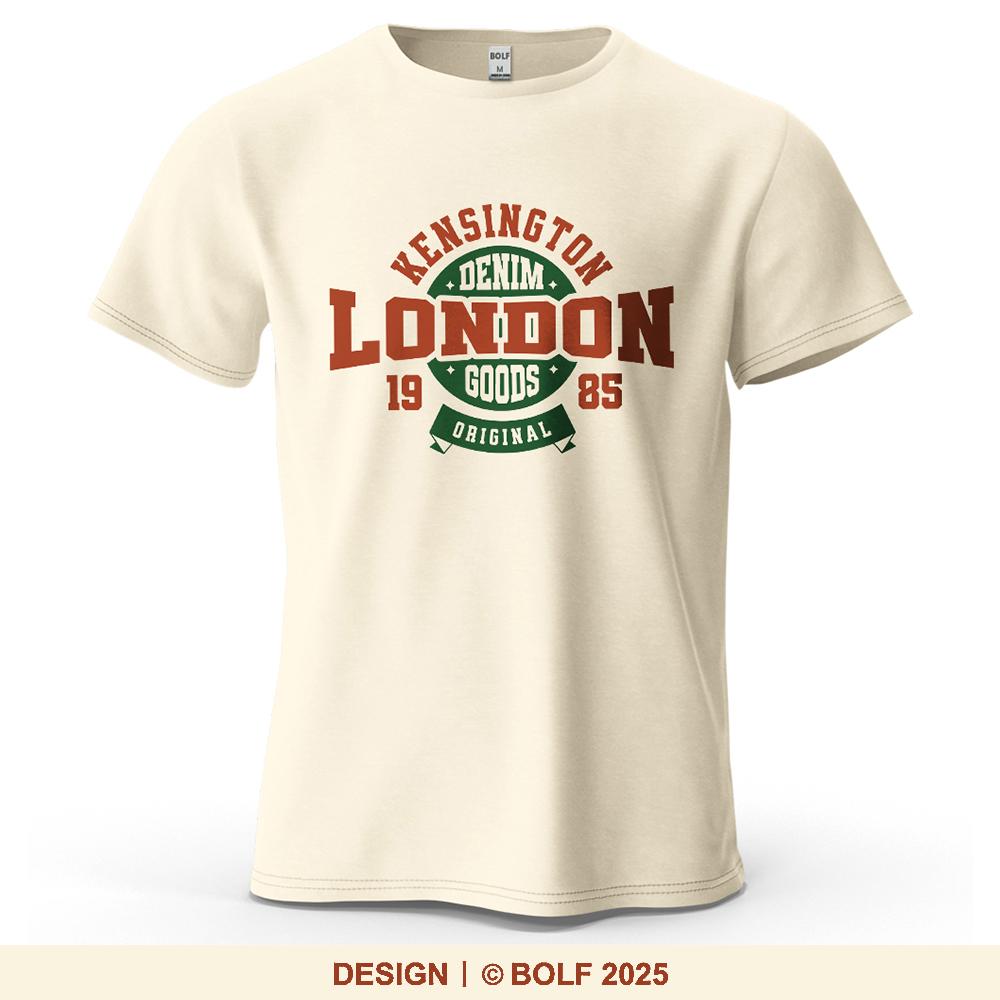 London 1985 Printed Men's T-Shirt Oversized Vintage Classic Graphic Tees for Women Tops Tees Casual Streetwear