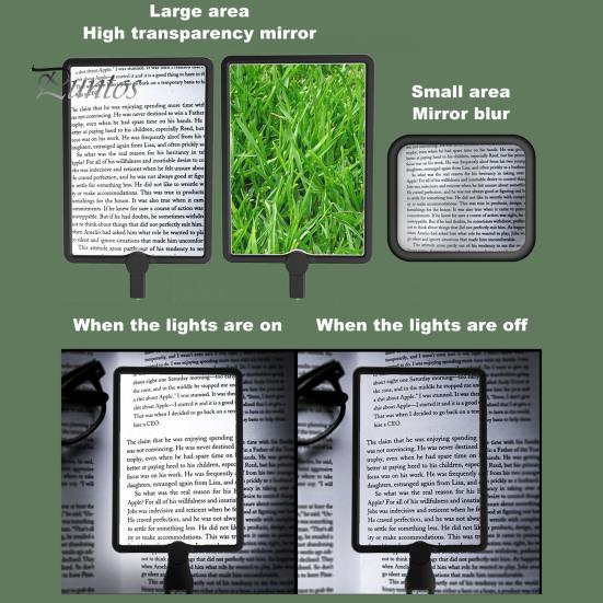 Rechargeable Hands Free Magnifying Glass with Light Flexible Gooseneck Design Large Viewing Area Reading Magnifier for Elderly