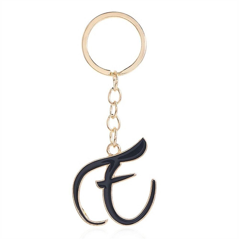 Алфавит от А до Я Черный 26 Английских Букв Брелок Инициалы Алфавит Милый Подарки на День Рождения