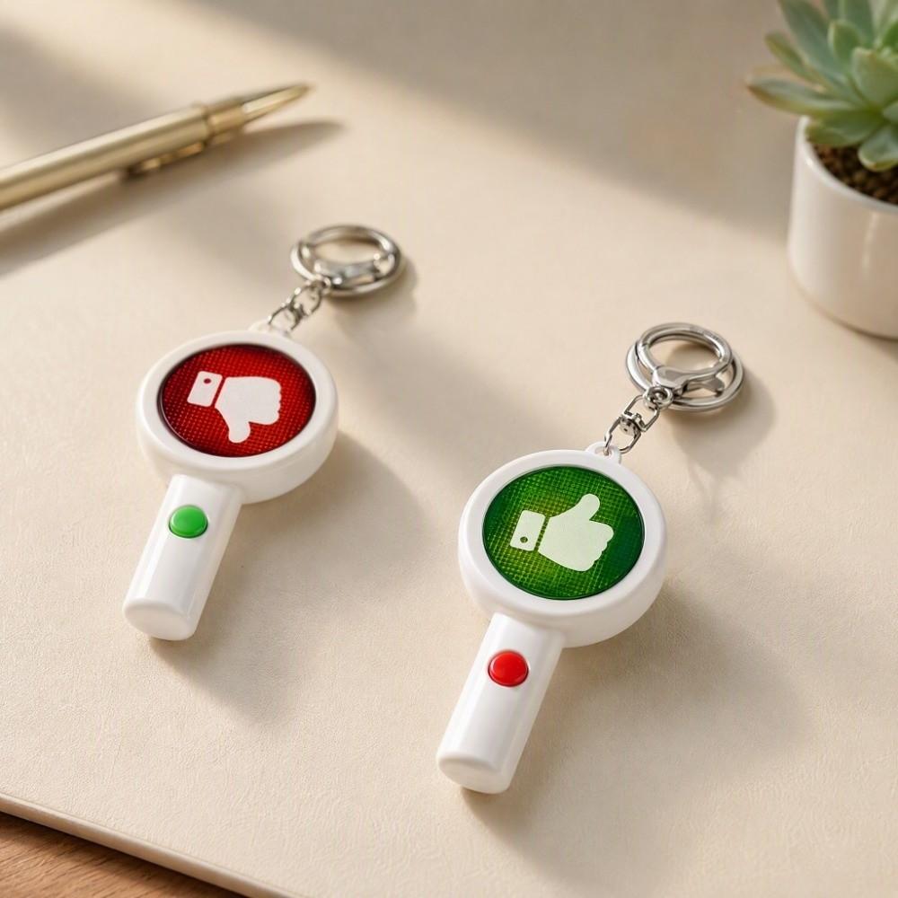 Acrylic Keychain Response Card Both Side Judgement Board Keyring Voting Paddles Kids Learning Tool