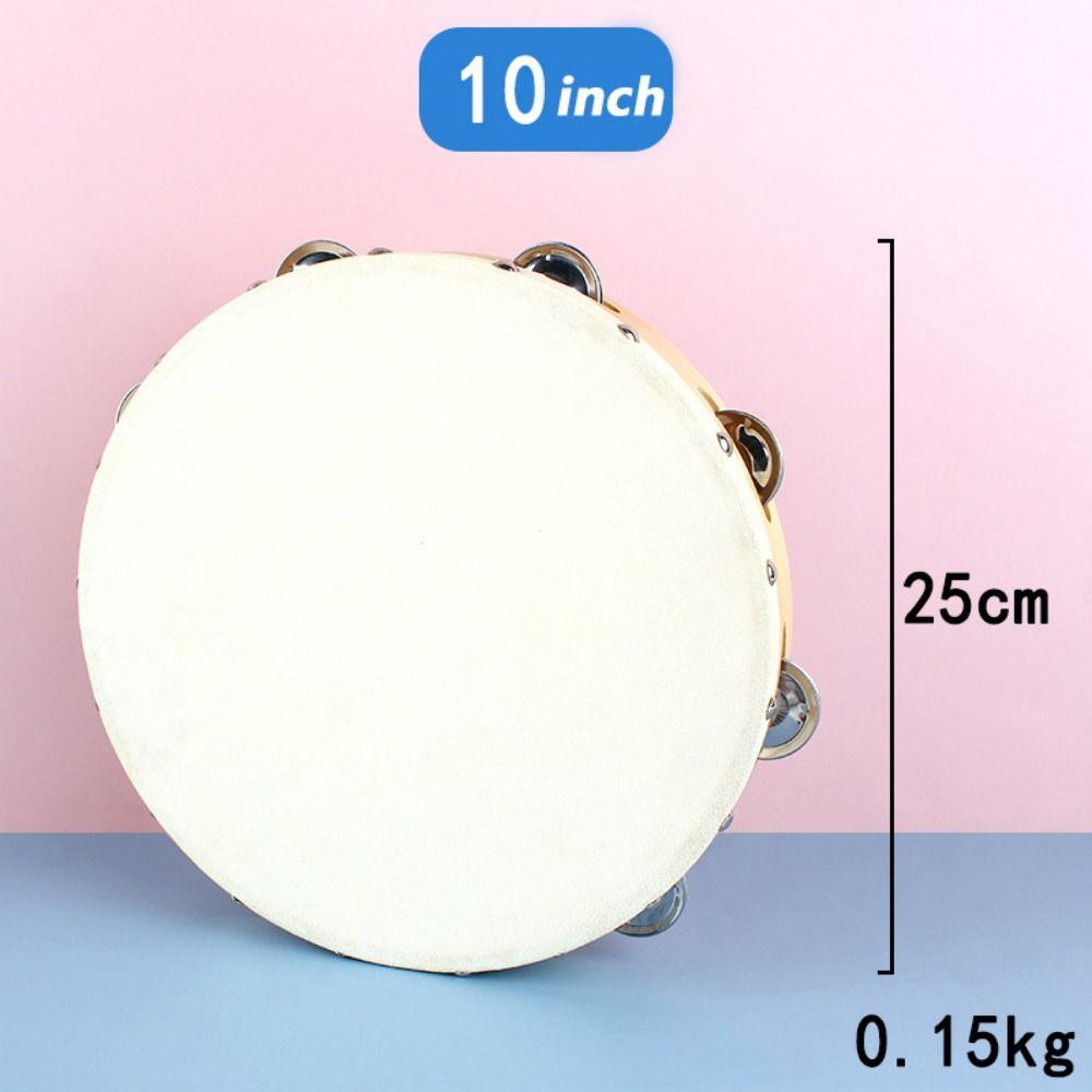 Барабанная мембрана из овчины Тамбурин Деревянный Однорядный Тамбурин Ручной Тамбурин Музыкальные инструменты