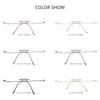 FONEX B Titanium Glasses Frame Men New Brand Design Rimless Square Eyeglasses Frameless Women Ultralight Japanese Eyewear 85634