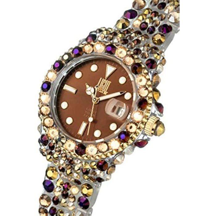 Montre - LIGHT TIME - L602Z - Diamètre 39 mm - 300 pierres précieuses - Mouvement quartz Miyota