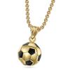 Soccer Shape Casual Soccer Pendants 3D Charm Necklace Fashions Football Necklaces  Boys Girl