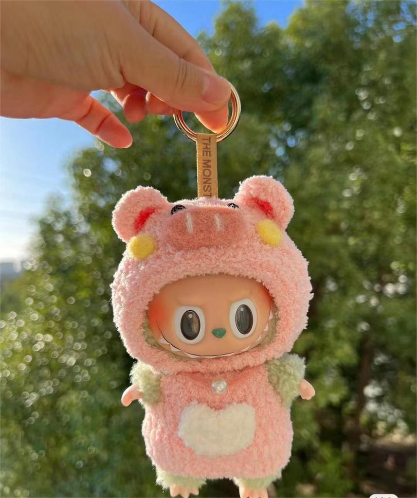 Кукольная одежда Labubu Three Generations - 17 см, наряды для кукол в виде бьющегося сердца, в виде макарон, из винила