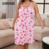 Plus Size Nightgown Women's Round Neck Summer Sexy Homewear Halter Dress Nightgowns
