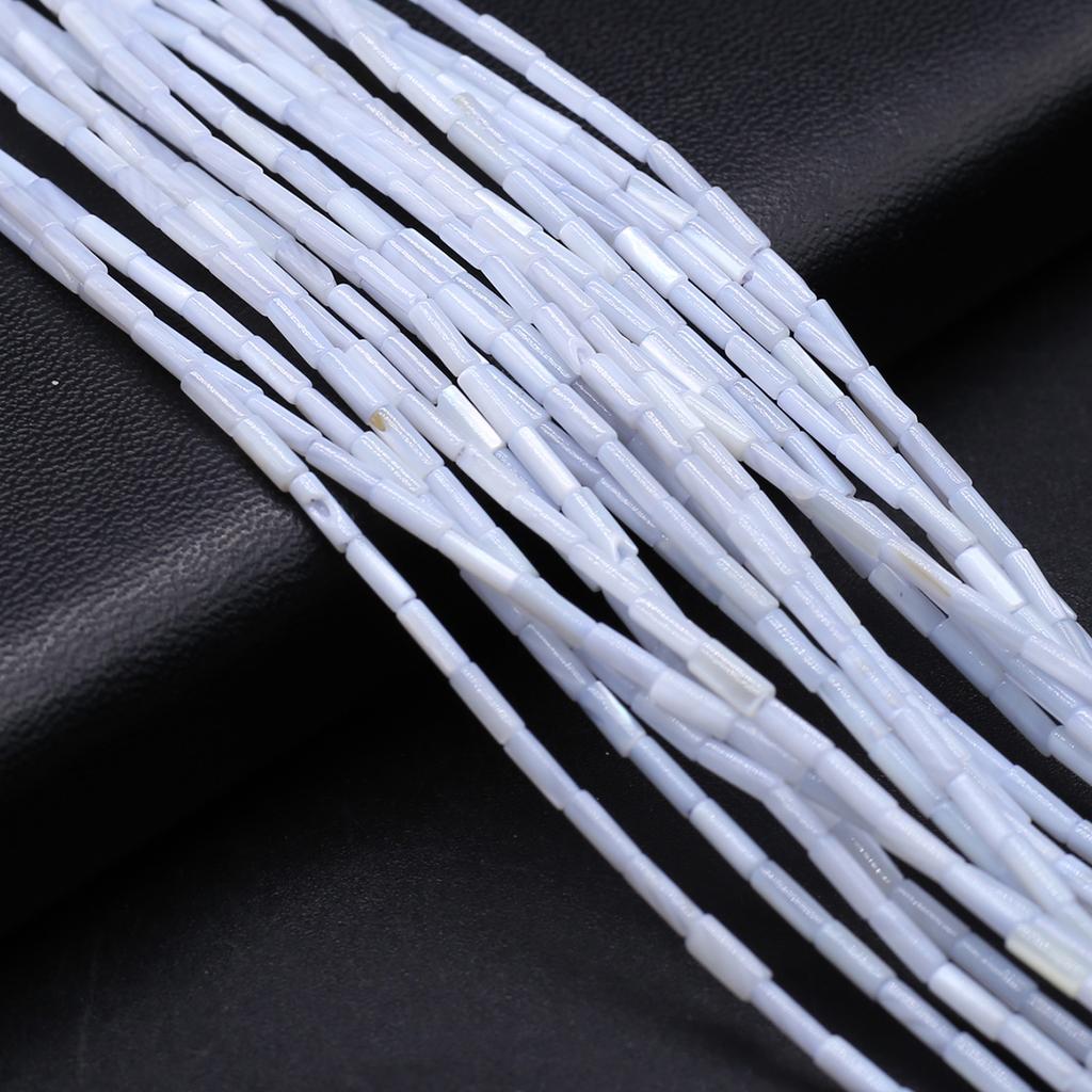 Натуральные пресноводные бусины в виде ракушек, окрашенные длинные трубчатые изолирующие бусины для изготовления ювелирных изделий, ожерелье, браслет, серьги, аксессуар