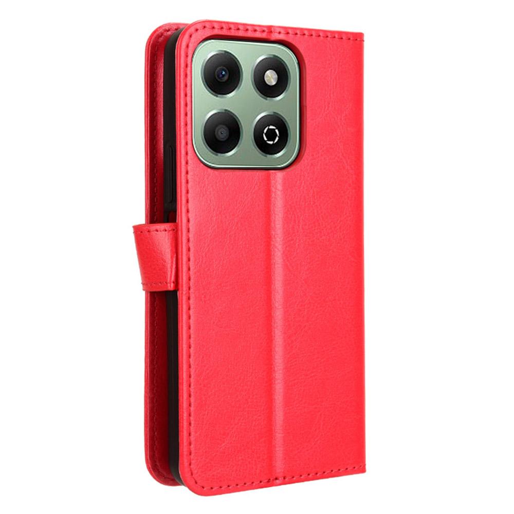 Для Honor X6b 4G Чехол-подставка для телефона Текстура Crazy Horse Обложка-кошелек из ПУ кожи