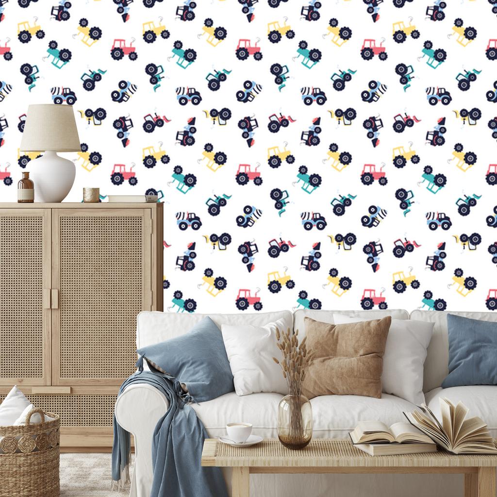 Wallpaper Vehicles tractors excavators for living room and bedroom 50x1000