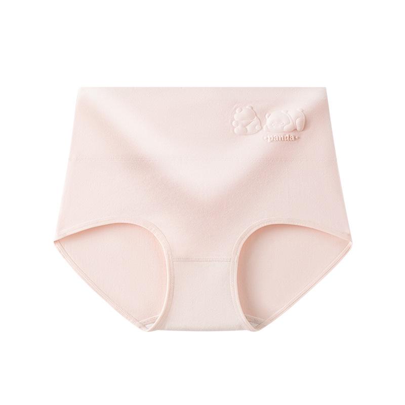 High-Waisted Women's Cotton Briefs - Embossed, Abdomen-Shaping, Warmth for Winter