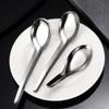 1Pcs Stainless Steel Soup Spoons Home Kitchen Ladle Capacity Silver Mirror Polished Flatware For Coffee Tableware
