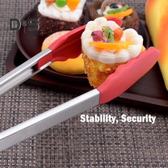 Щипцы для барбекю Эргономичная ручка Термостойкие металлические щипцы для сервировки еды на гриле