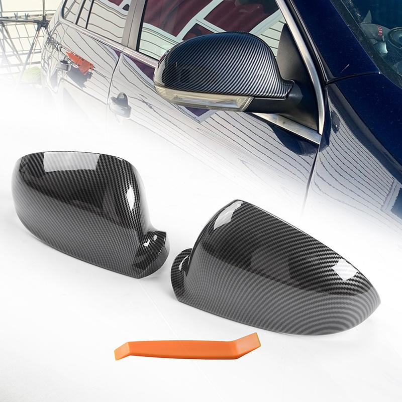 Rhyming Car Side Mirror Cover Rearview Mirror Caps Fit For VW Volkswagen Passat B6 R36 Golf 5 Jetta MK5 Car