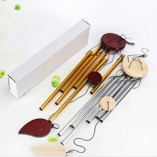 Металлический колокольчик ветра с 6 алюминиевыми трубками, естественная успокаивающая мелодия, садовое патио, уличное украшение, подвесной колокольчик, подарки на день рождения