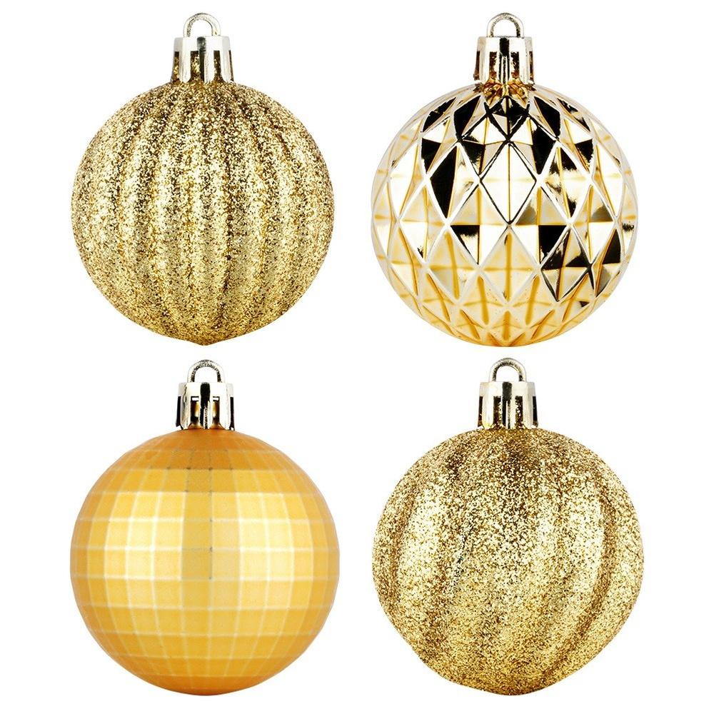 50X Christmas Baubles Shatterproof Colorful Christmas Tree Bauble Set