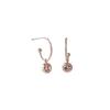 E365 4mm Peach Austrian Crystal Rose Gold Earrings