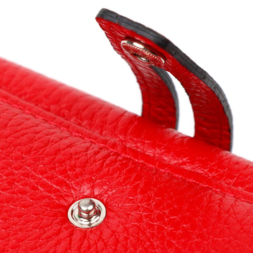 Яркий женский клатч с двумя блоками для кредитных карт из натуральной кожи Tony Bellucci Wallet 21985 Красный