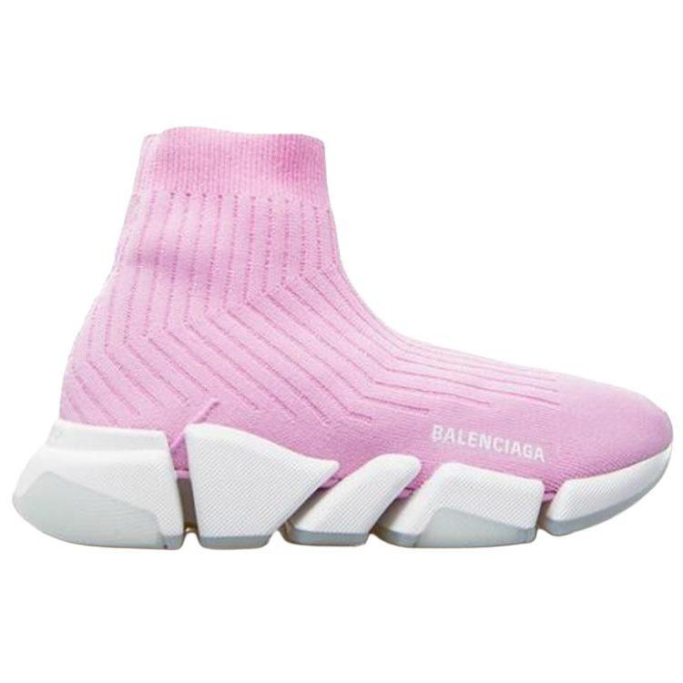Balenciaga Кроссовки Speed 2.0 'Вязаный рубчик Бледно-розовый' Женские 654045W2D815691