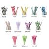 Colorful Stripe Pattern Drinking Accessories Paper Drinking Straws Disposable Straws Party Supplies