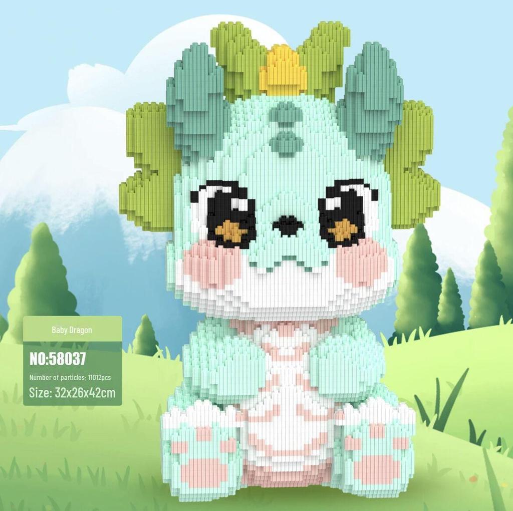 Год Дракона: Строительные блоки «Единорог-Дракон» в китайском стиле — развивающая головоломка для детей