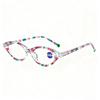 New Oval Small Frame Reading Glasses Ultralight Anti Blue Light Presbyopic Glasses Women Stylish Printing Far Sight Eyewear +4.0