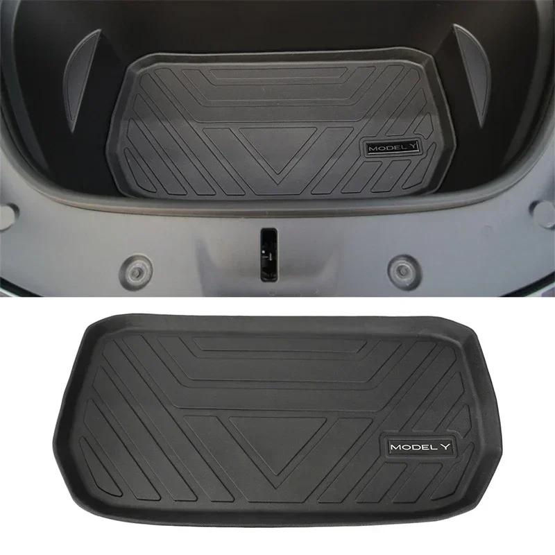 For Tesla Model Y Model 3 2024-23 TPE Car Front Rear Trunk Storage Box Mat Pad Waterproof Protective Liner Trunk Tray Floor Mat