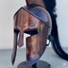 Spartan Helmet Bronze Finish, King Leonidas 300 Movie Replica Helmet with Black Plume  Display Stand, Greek Warrior Cosplay LARP