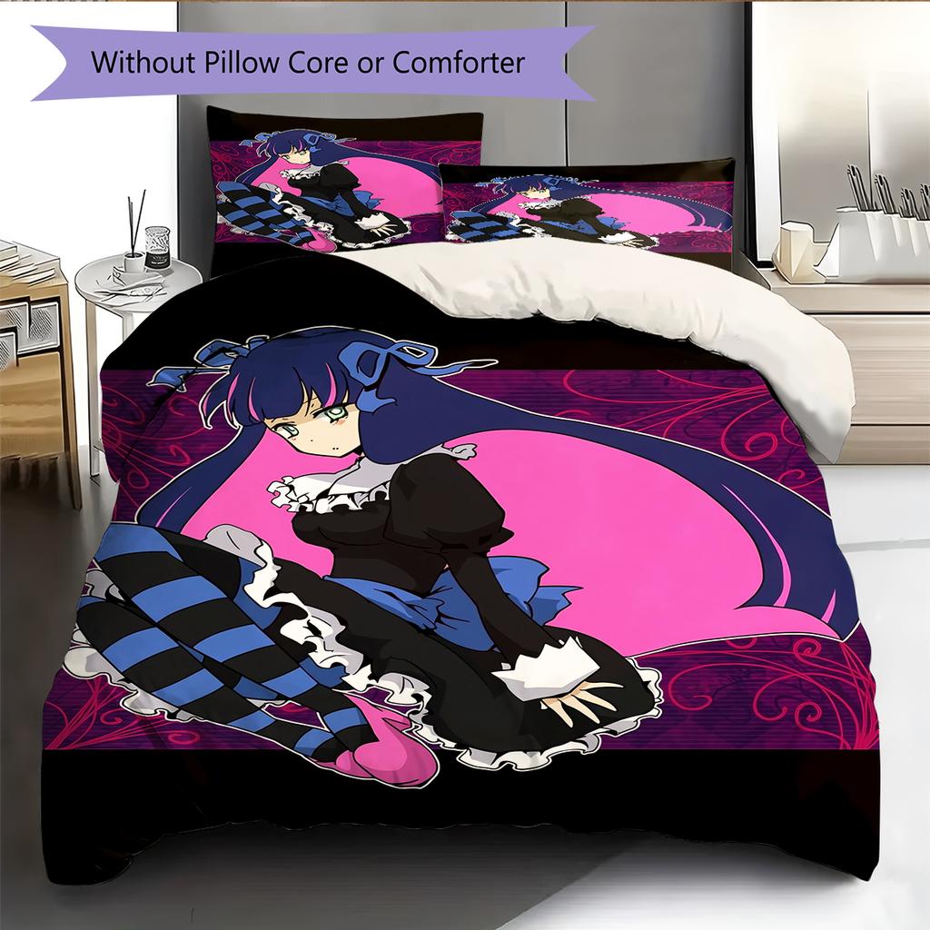 Stocking Pattern Bedding Home Decoration Birthday & Festival Gift (1 * duvet cover + 2 * pillowcase, without core)