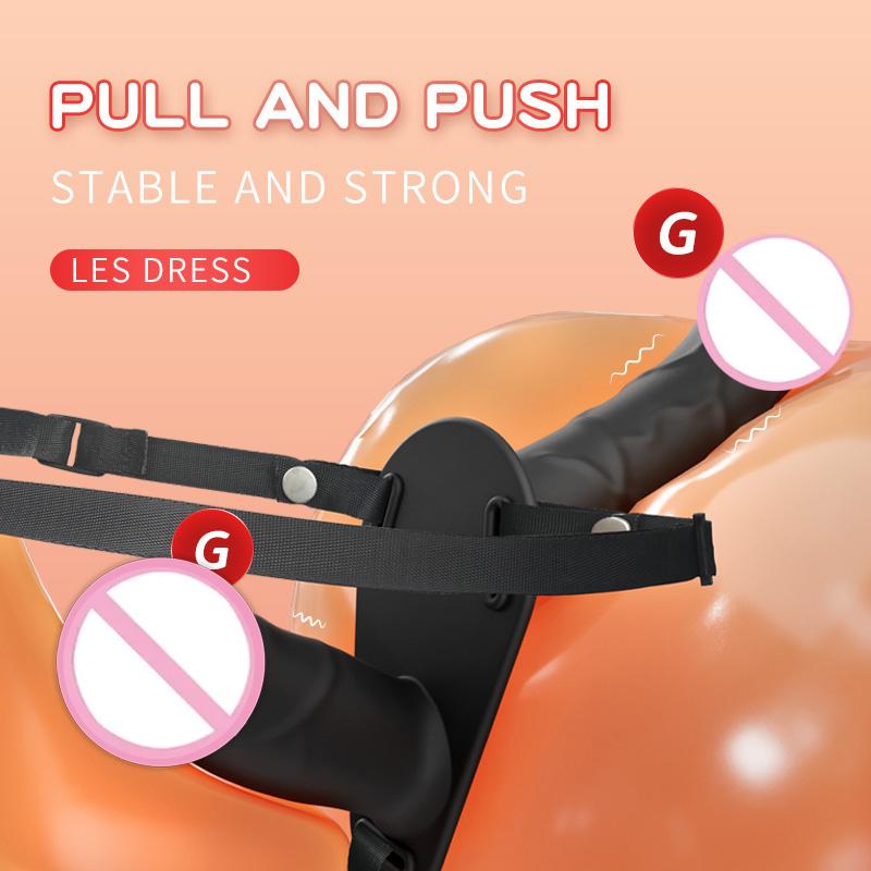 Страпон искусственный пенис вибратор электрический двойной головкой вибрирующий носимый ремень на поясе дилдо G точка секс-игрушки для женщин лесбиянок