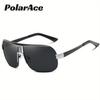 PolarAce Unisex Polarizing Alloy Square Oversized Frame Sunglasses Cycling Sunglasses, UV400