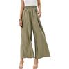 Summer Women's Pants Cotton Linen Women's Solid Color High Waist Loose Casual Wide Leg Pants