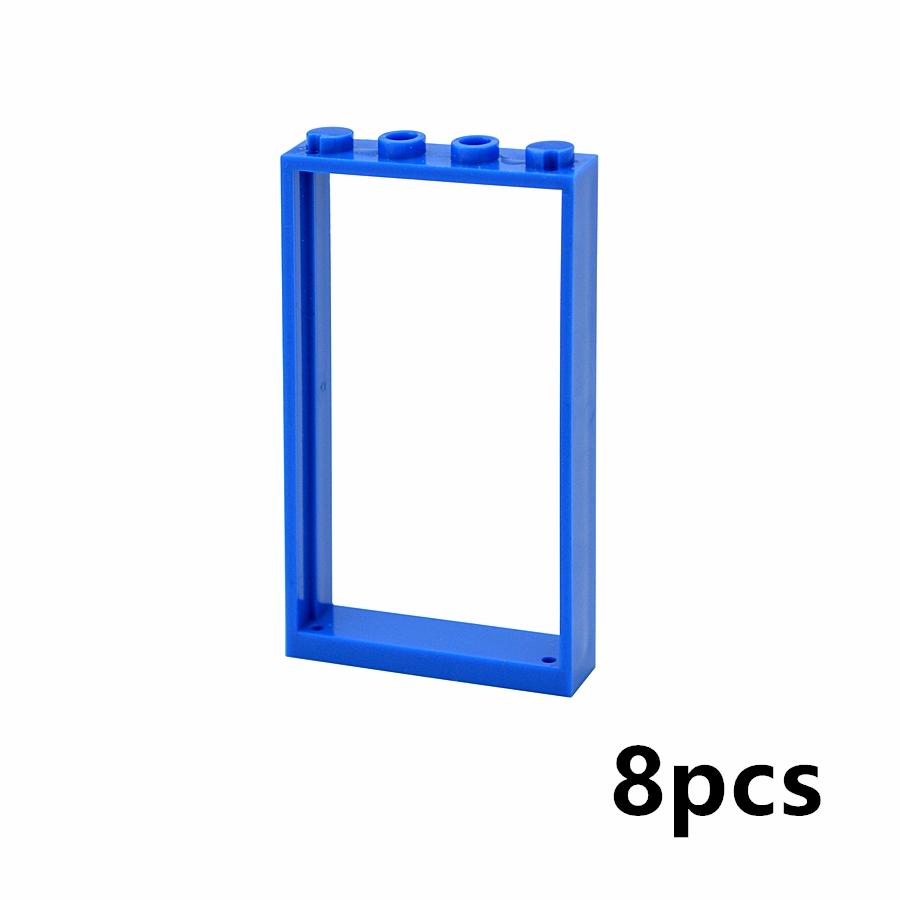 City Window Building Up Cubes Custom Build House Door Frame Glass Bricks Parts Fits 60594 60616 60621 60596 MOC Educational Tool Parts Fo
