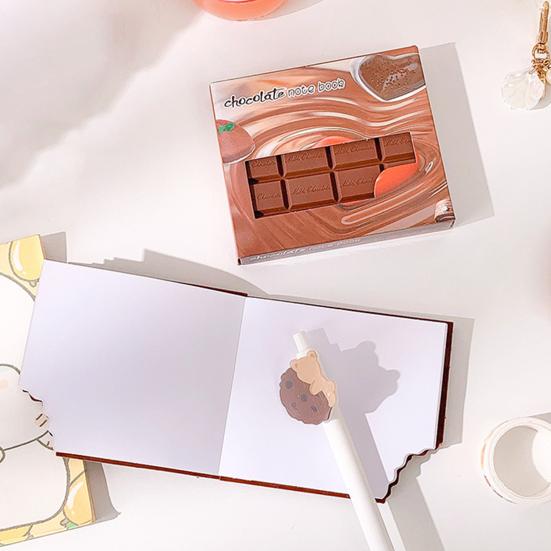 Блокнот с шоколадным узором, компактный бумажный блокнот для студентов, школьные принадлежности, мини-блокнот