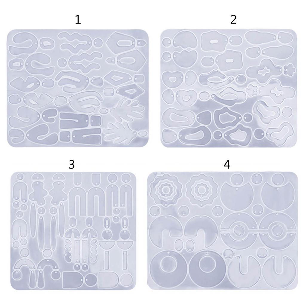 DIY Irregular Earring Molds Necklace Jewelry Pendant Making Mold DIY Crafts Keychain Pendant Mold Gift for Women Girl