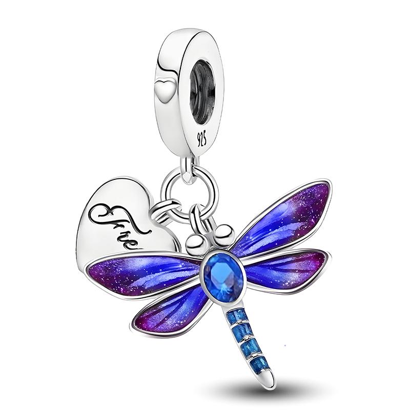 Оригинальные медные шармы-бусины, светящийся люминесцентный кулон в виде пчелы, светлячка, бабочки для браслета, шарма, DIY ювелирных изделий