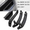 Черная ручка внутренней двери для BMW X3 F25 X4 F26 2011-2017, 4 шт./компл., подходит только для модели с левым рулем