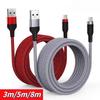 Универсальный кабель USB TYPE C 5A Super Fast Charge Кабель 1 м 2 м 3 м 5 м 8 м USB C удлинитель Для iPhone 16 iPad Samsung Xiaomi 17