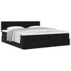 Ottoman Bed with Mattress Black 200x200 cm Velvet