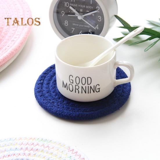 Подставка для стола, многоразовая противоожоговая хлопковая веревка, практичный изоляционный коврик ручной работы, декоративная подушка для столовой для бара